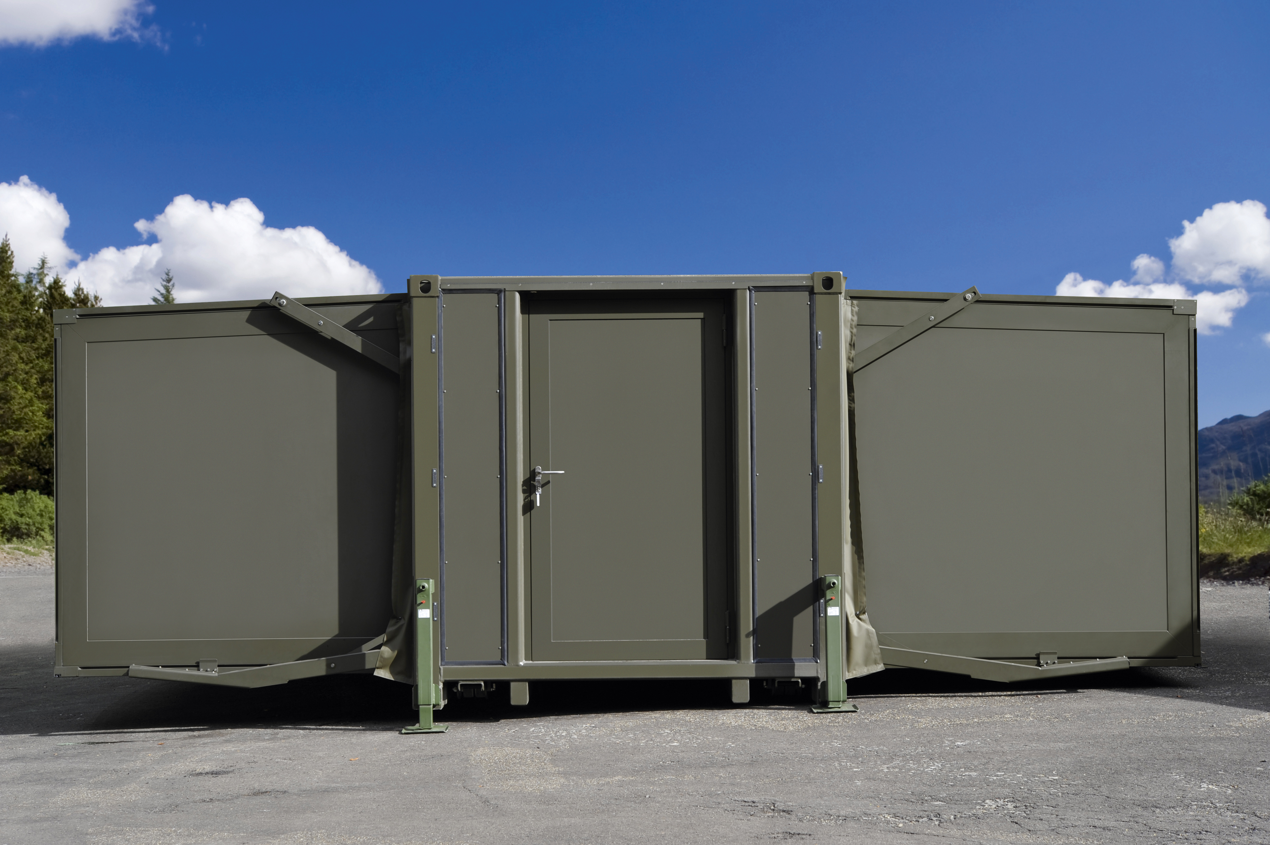 Container ausgeklappt