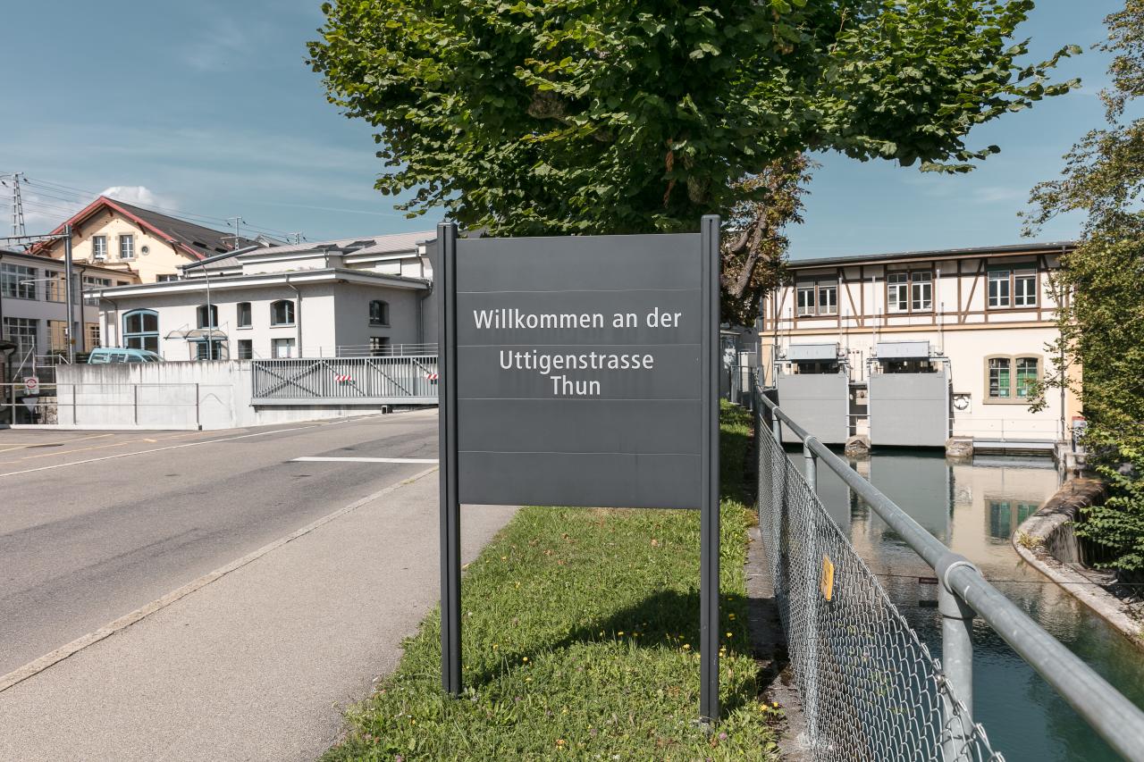 Areal Thun Eingang Uttigenstrasse