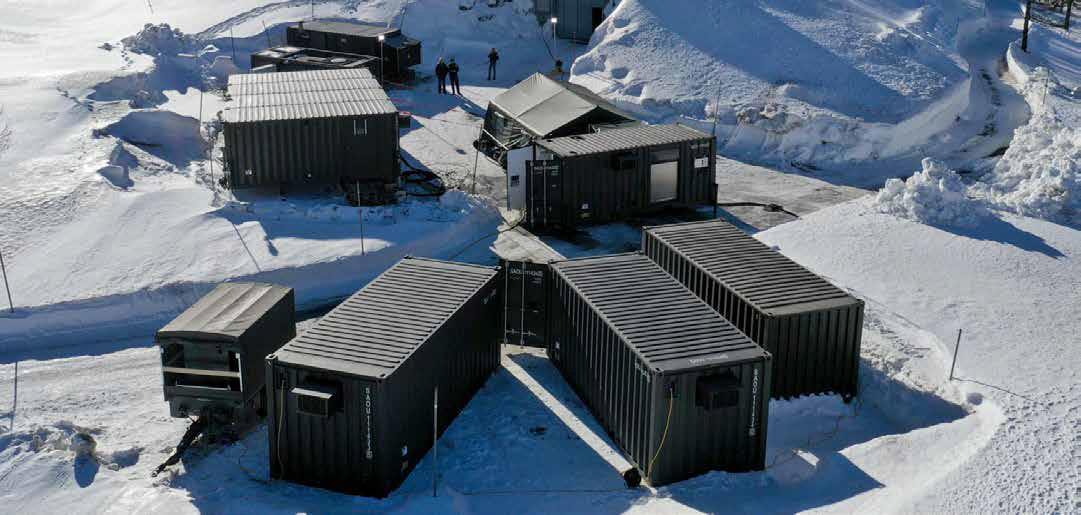 Containerdörfer können in jedem Gelände innerhalb weniger Stunden auf- und abgebaut werden.