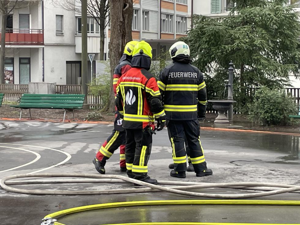 Brandschurzausbildung am Strahlrohr